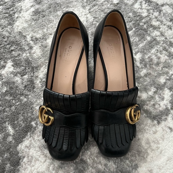 Gucci black marmont block heel - Picture 2 of 3